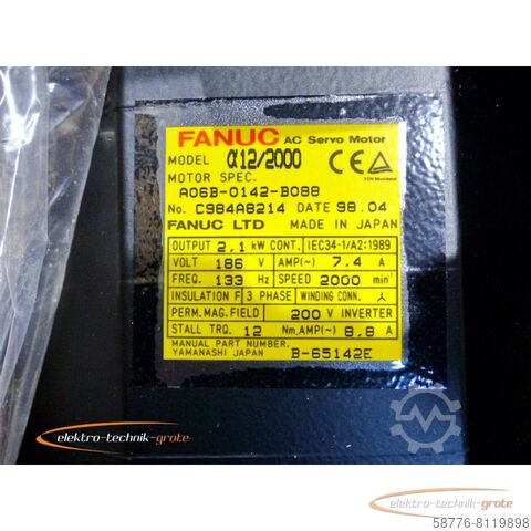 Control unit Fanuc A06B-0142-B088 AC Servo Motor - ! -