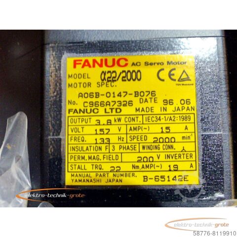 Control unit Fanuc A06B-0147-B076 AC Servo Motor - ! -