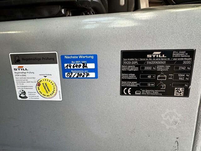 Electric forklift Still RX 20-20PL [ID: 53]