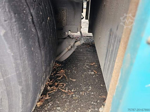 Open semitrailer with tarp KRONE Gardine Standard, Plaettenkasten, Liftachse