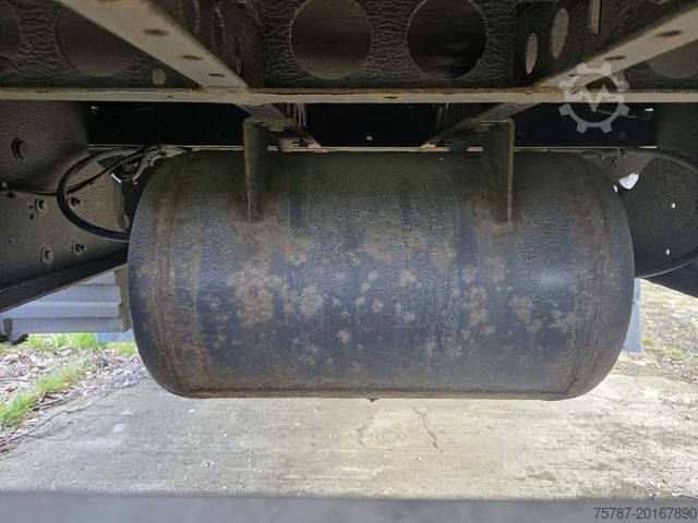 Open semitrailer with tarp KRONE Gardine Standard, Plaettenkasten, Liftachse