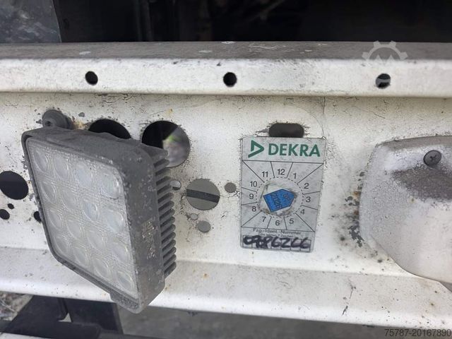 Open semitrailer with tarp KRONE Gardine Standard, Plaettenkasten, Liftachse