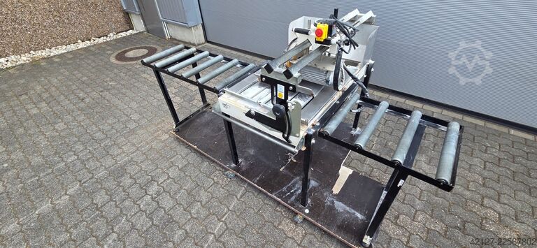 Stone saw with chassis and roller conveyor ACHILLI TAG680-WS