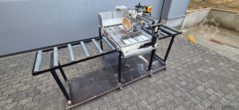 Stone saw with chassis and roller conveyor ACHILLI TAG680-WS