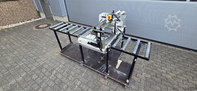 Stone saw with chassis and roller conveyor ACHILLI TAG680-WS