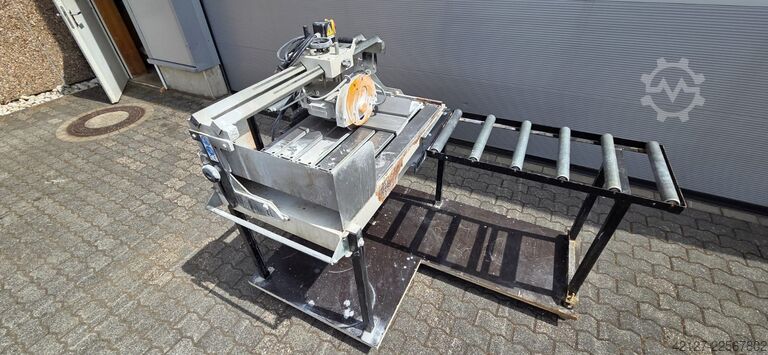 Stone saw with chassis and roller conveyor ACHILLI TAG680-WS