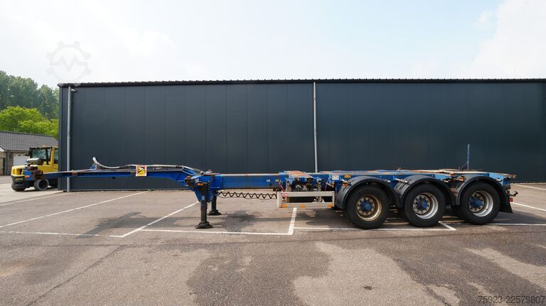 Container transportation Pacton 3 axle container chassis extendable trailer