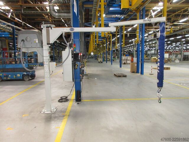 Pillar-mounted slewing jib crane, slewing crane, 3m, 50 kg Schmalz Jumbo Flex Drehkran Vacuumsauger Vacupowerlift Vacuum Sauger Saugheber
