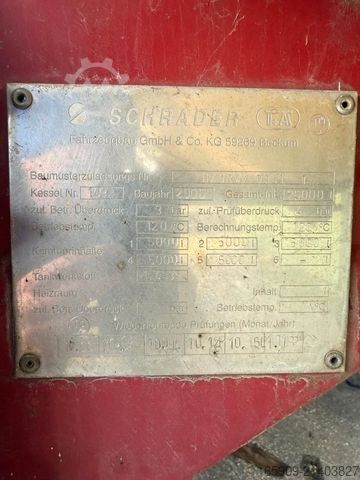 Tanker semitrailer SCHRADER D/NRW/0341, Edelstahl 5 x 5000Liter