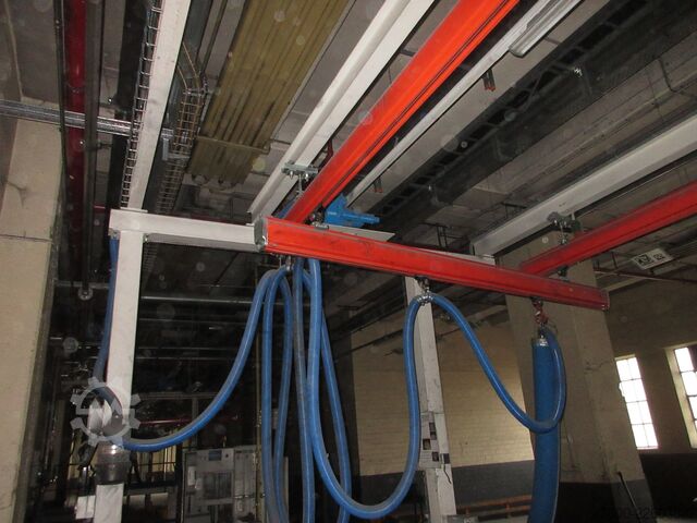 Kranhimmel Kran Hallenkran Kranbahn Demag Portalkran KBK2 + Saugheber 50KG Vacuumpumpe 50KG  + Stahlbau 9,3x3m