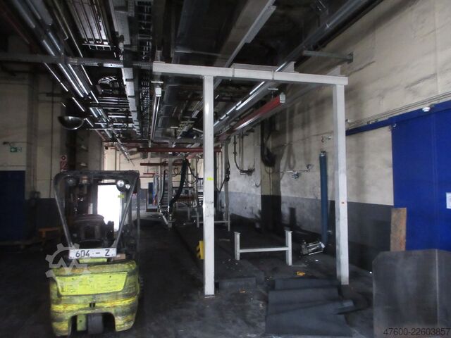 Kranhimmel Kran Hallenkran Kranbahn Demag Portalkran KBK2 + Saugheber 2x50KG Vacuumpumpe 2x 50KG  + Stahlbau 18,2x3m