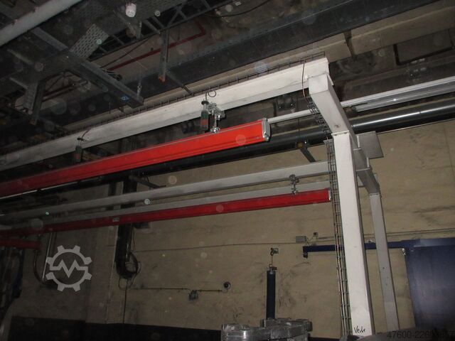 Kranhimmel Kran Hallenkran Kranbahn Demag Portalkran KBK2 + Saugheber 2x50KG Vacuumpumpe 2x 50KG  + Stahlbau 18,2x3m