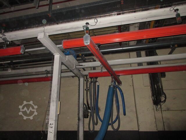 Kranhimmel Kran Hallenkran Kranbahn Demag Portalkran KBK2 + Saugheber 2x50KG Vacuumpumpe 2x 50KG  + Stahlbau 18,2x3m