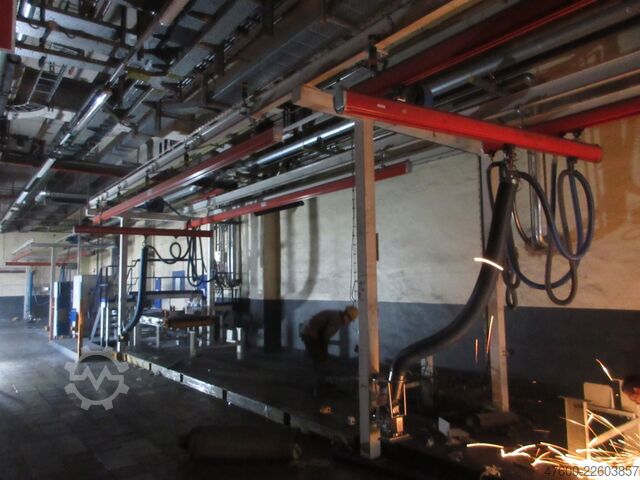 Kranhimmel Kran Hallenkran Kranbahn Demag Portalkran KBK2 + Saugheber 2x50KG Vacuumpumpe 2x 50KG  + Stahlbau 18,2x3m
