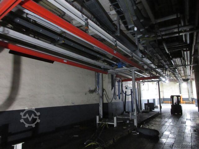 Kranhimmel Kran Hallenkran Kranbahn Demag Portalkran KBK2 + Saugheber 2x50KG Vacuumpumpe 2x 50KG  + Stahlbau 18,2x3m