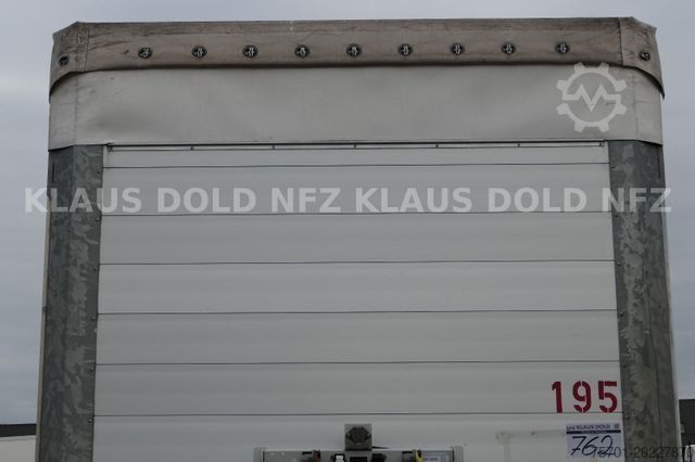Open semitrailer with tarp SCHMITZ CARGOBULL SCB S3T HUBDACH  Edscha XL Code Liftachse