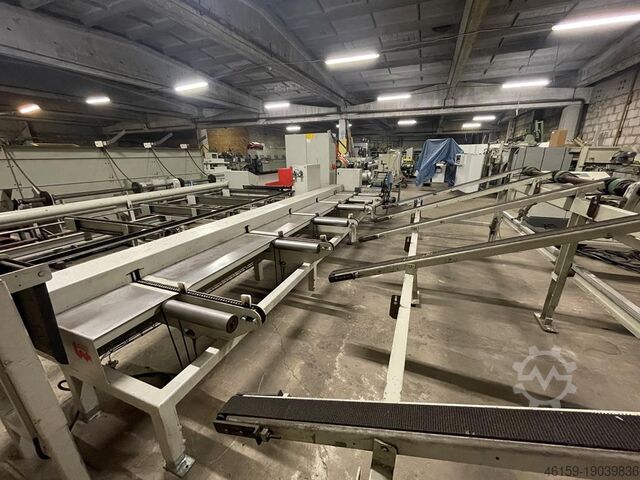 Automatisierung der Hobellinie mit Stapler Weinig E6 infeed + A5 outfeed + stacker