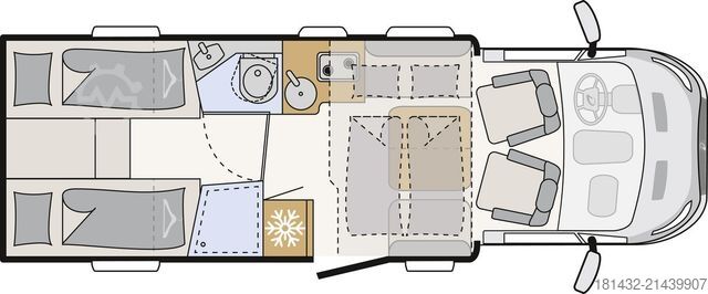 Semi-integrated camper DETHLEFFS Dethleffs Just Go Teilintegriert T 7055 EBL