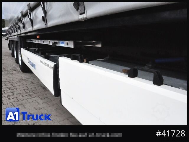 Open semitrailer with tarp KRONE SD, Mega,Lift, Staplerhalterung, Lenkachse