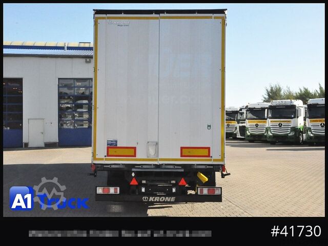 Open semitrailer with tarp KRONE SD, Mega,Lift, Staplerhalterung, Lenkachse