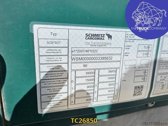 Sliding tarpaulins Schmitz Cargobull 