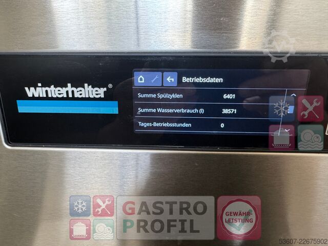 Hood-type dishwasher Winterhalter Typ PT-L Energy Plus.