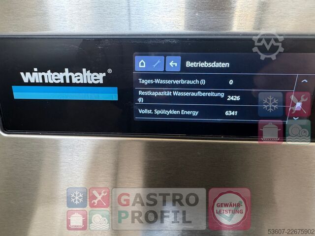 Hood-type dishwasher Winterhalter Typ PT-L Energy Plus.