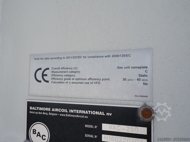 Evaporative condenser Baltimore Aircoil International VXC-250