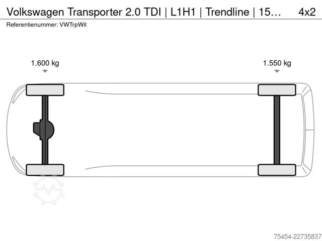 Panel van VW Transporter 2.0 TDI | L1H1 | Trendline | 150 pk |