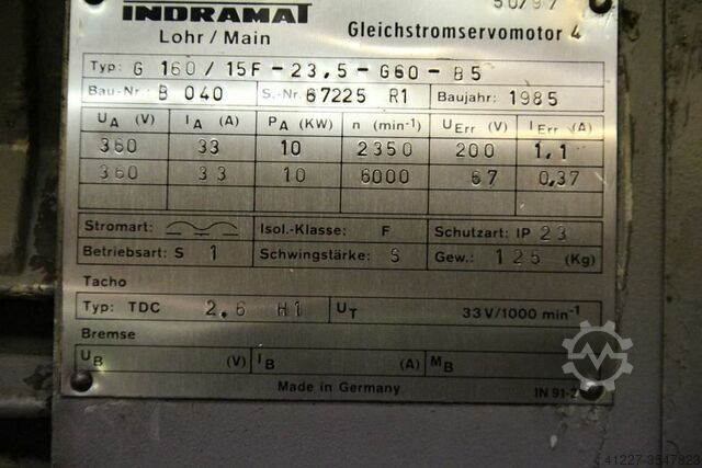 Permanent Magnet Motor Indramat G160/15F-23,5-G60-B5