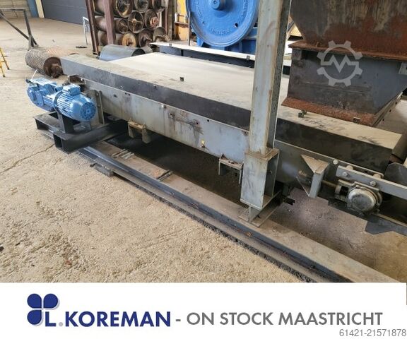 Dosierbandförderer Hasler mit Aufgabebunker  Dosing Belt Conveyor Hasler with Hopper