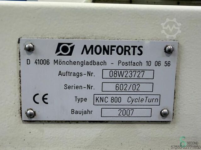 Horizontal lathes  Monforts KNC 800 x 4000mm CycleTurn 2007 Monforts KNC 800 x 4000mm CycleTurn