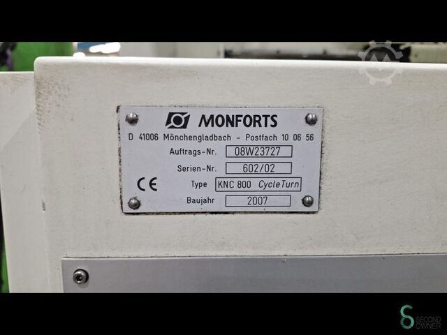 Horizontal lathes  Monforts KNC 800 x 4000mm CycleTurn 2007 Monforts KNC 800 x 4000mm CycleTurn