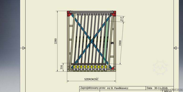 Pull-out shelf for quartz sinters ExpoGlass® S140-12