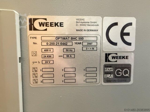 Bearbeitungszentrum Homag Weeke Venture 5 Optimat BHC 550