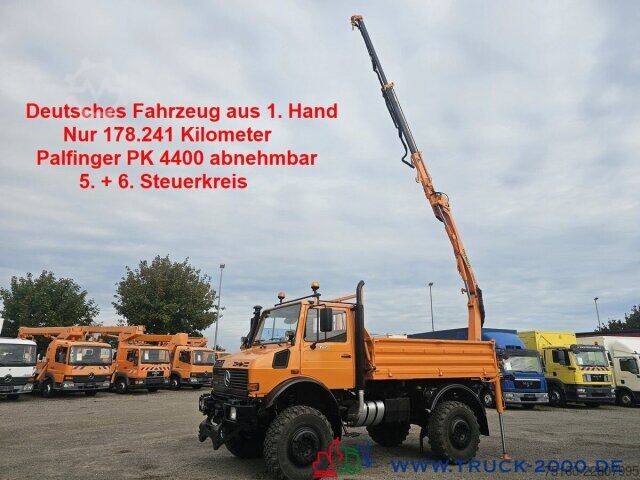 Autokran Unimog U2150 4x4 Kran abnehmbar Palfinger Hakenhöhe 10m