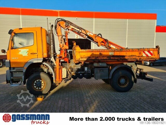 Kipper LKW Mercedes-Benz Atego 1823 AK 4x4 mit Kran Atlas 85.2, Funk,