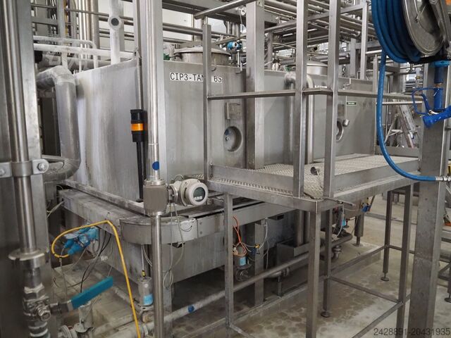 CIP-Anlage, Tank, Pumpen, Wärmetauscher Westfalia Separator AG, Hilge, Endress + CIP-TANK 3000 L, EURO-HYGIA-B-SUPER-II