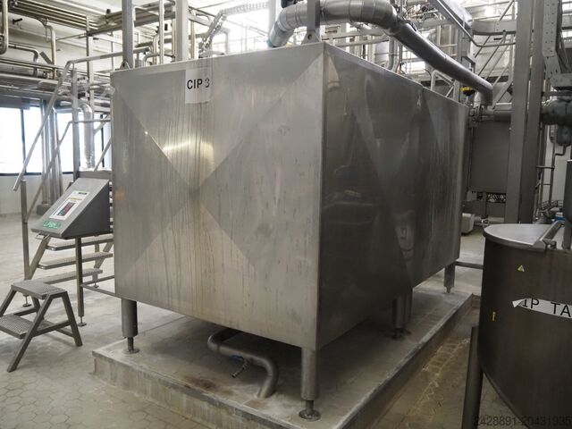 CIP-Anlage, Tank, Pumpen, Wärmetauscher Westfalia Separator AG, Hilge, Endress + CIP-TANK 3000 L, EURO-HYGIA-B-SUPER-II