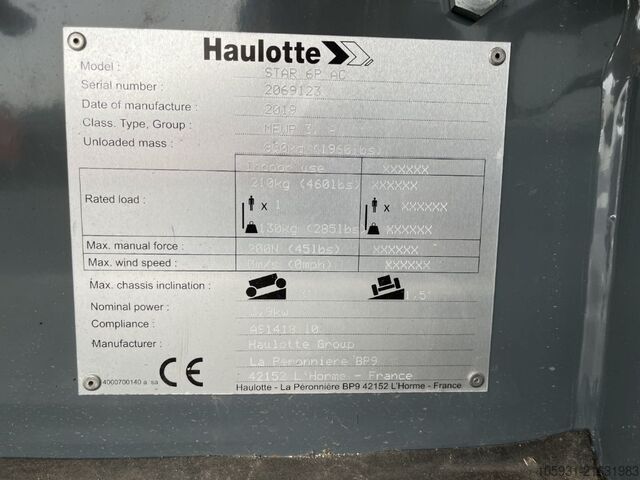 Scherenarbeitsbühne Haulotte STAR 6P AC