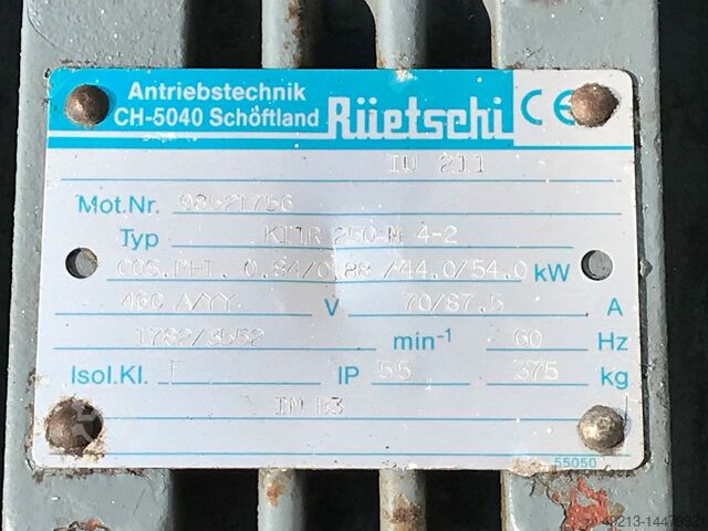 Elektromotor RÜETSCHI 54 kW 60 Hz 3552 U/min