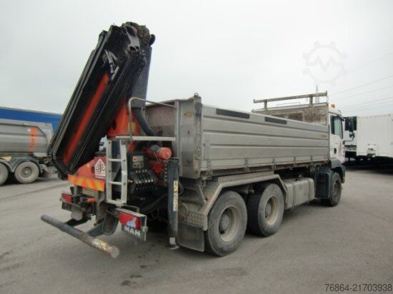 Three-sided tipper truck MAN TGA 33.430 6X4 KIPPER, MANUEL, E4 PALFINGER BLATT-BLATT