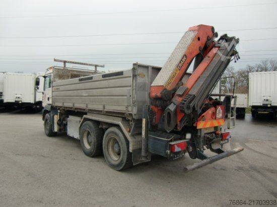 Three-sided tipper truck MAN TGA 33.430 6X4 KIPPER, MANUEL, E4 PALFINGER BLATT-BLATT