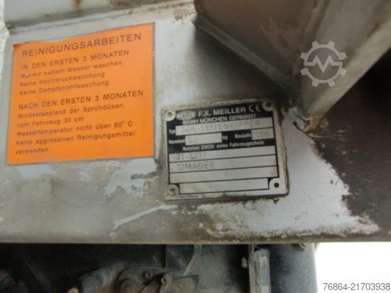 Three-sided tipper truck MAN TGA 33.430 6X4 KIPPER, MANUEL, E4 PALFINGER BLATT-BLATT