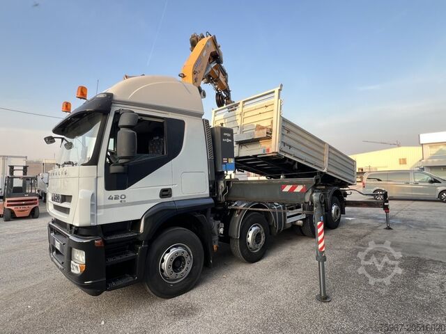 Dreiseitenkipper mit Kran Iveco Stralis 420