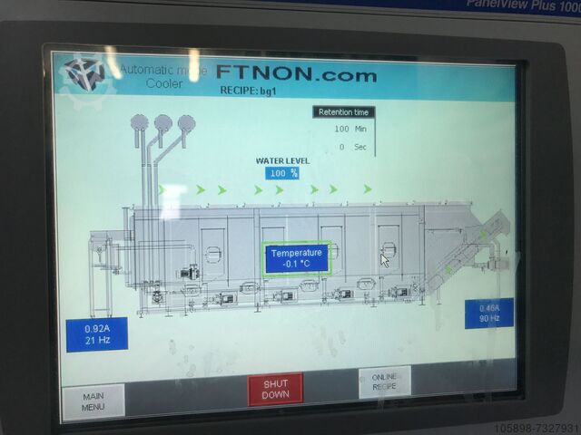 Heavy duty continuous cooling screw JBT FT NON Cooling screw for vegetables and sauce pouches