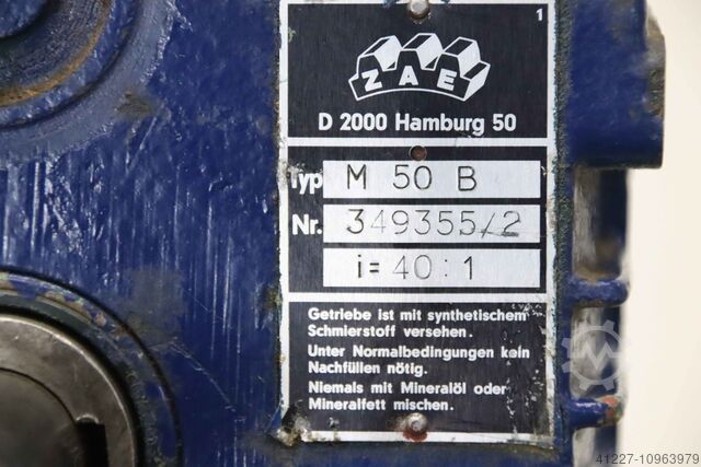 Gear motor 0.04/0.55 kW 7/70 rpm ZAE Kobold M 50 B PO619-3-16/2MB