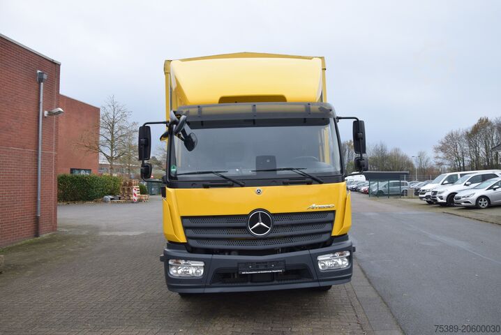 Flatbed truck with tarp Mercedes-Benz Atego II  1221 Schiebeplane Klima Standheizung
