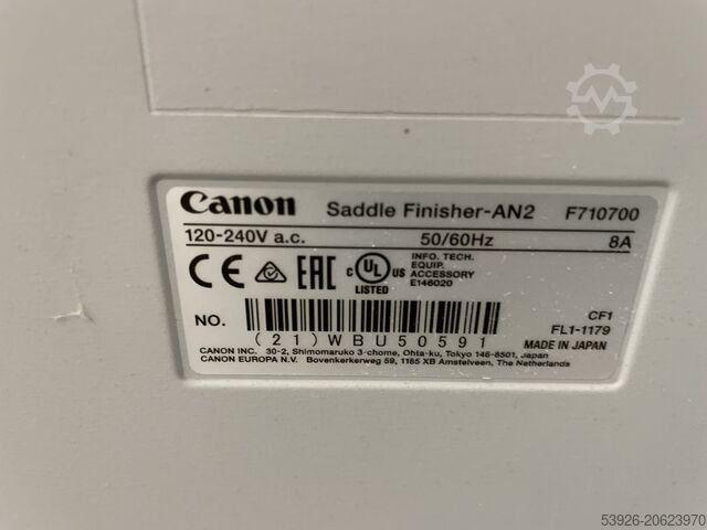 Digital printing machine Canon imagePRESS C10000VP inkl. Fiery, booklet finisher paper deck