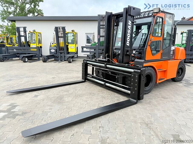 Four-wheel forklift DOOSAN 70 / DUPLEX / FORK 2500MM / POSITIONER